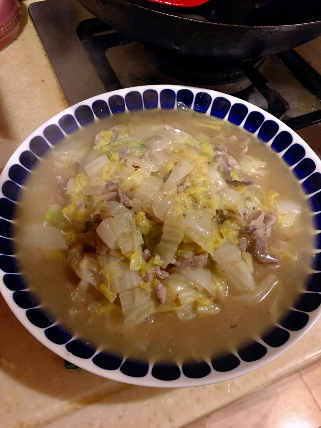 白菜烂糊肉丝