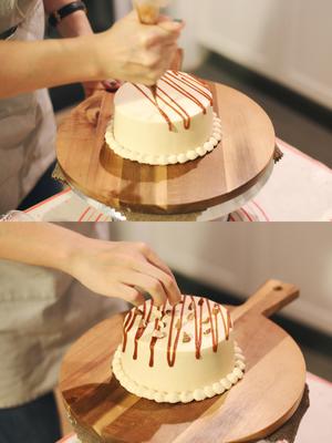 焦糖可可漩涡蛋糕—北鼎烤箱食谱的做法 步骤7