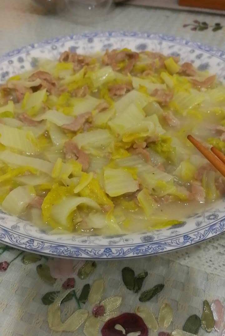白菜烂糊肉丝