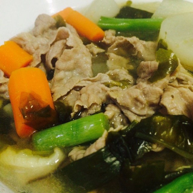 味增牛肉汤