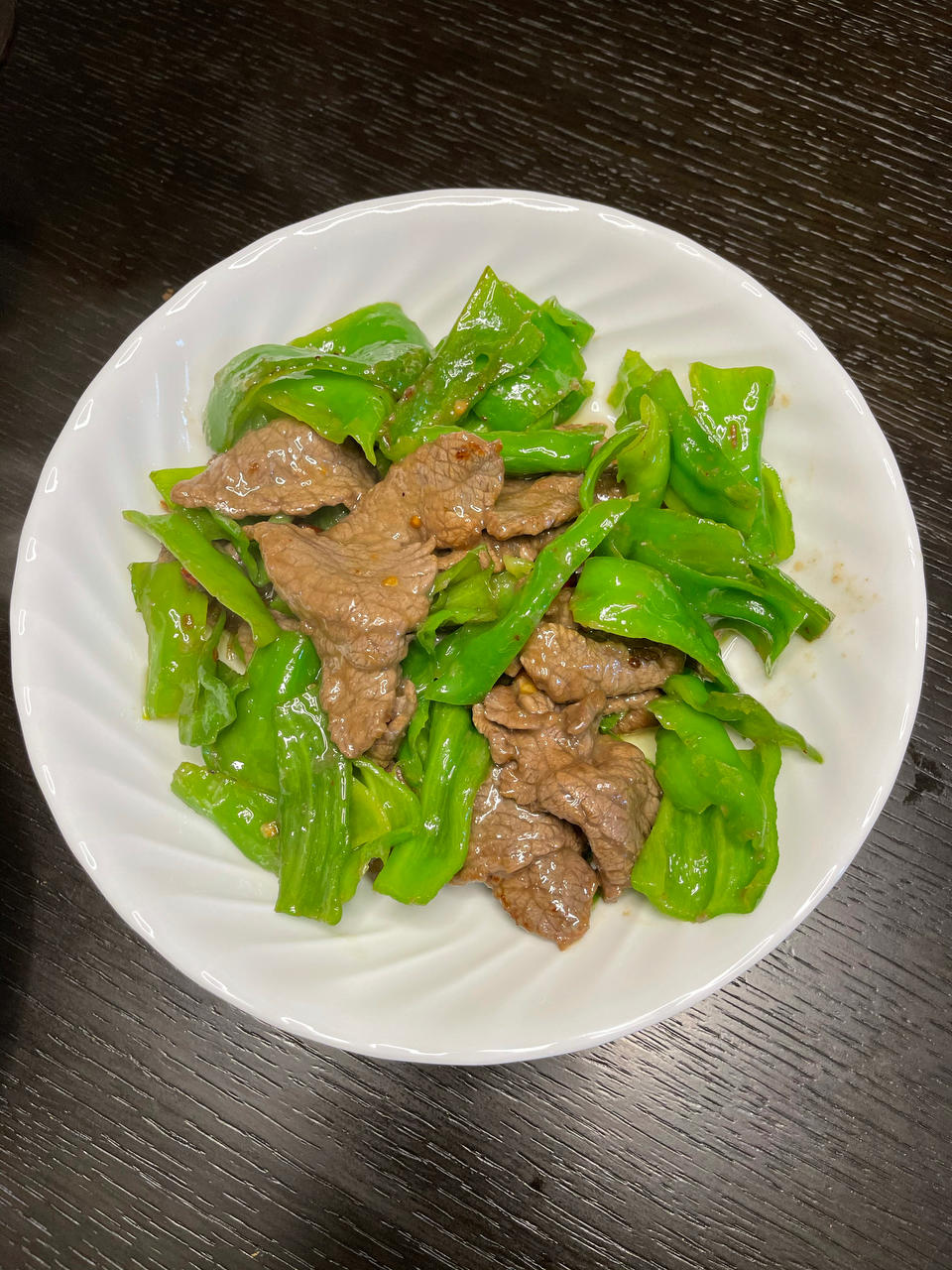 孜然牛肉炒青椒