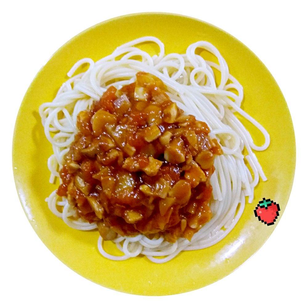 蘑菇培根番茄意面