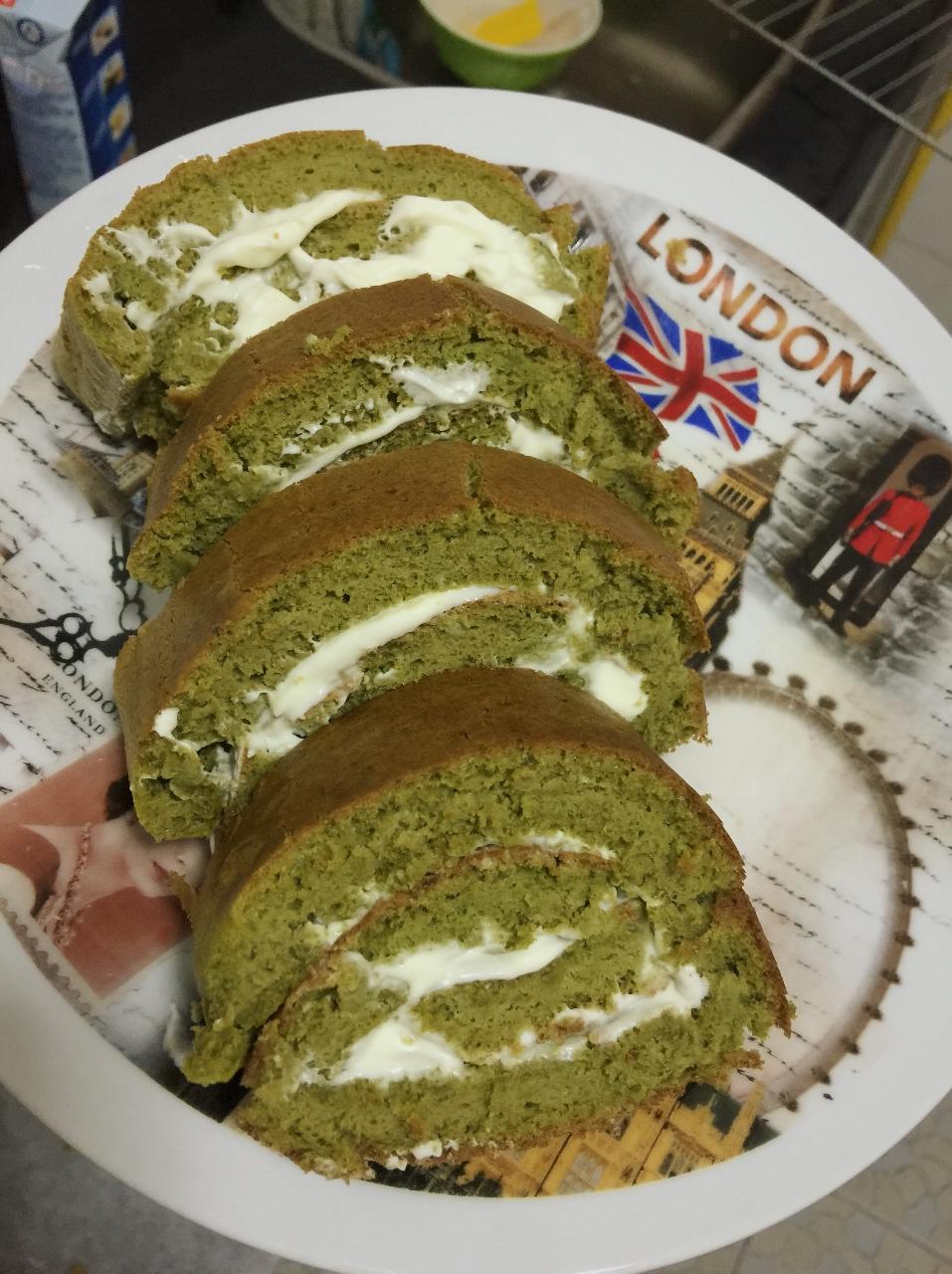 抹茶蜜豆蛋糕卷