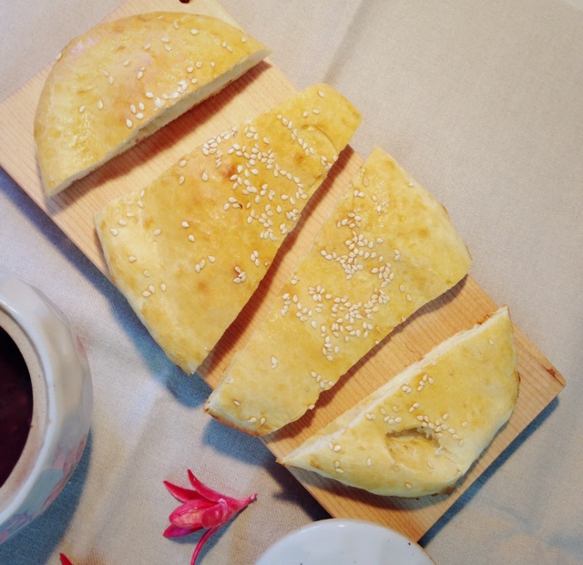 红糖芝麻发面大饼