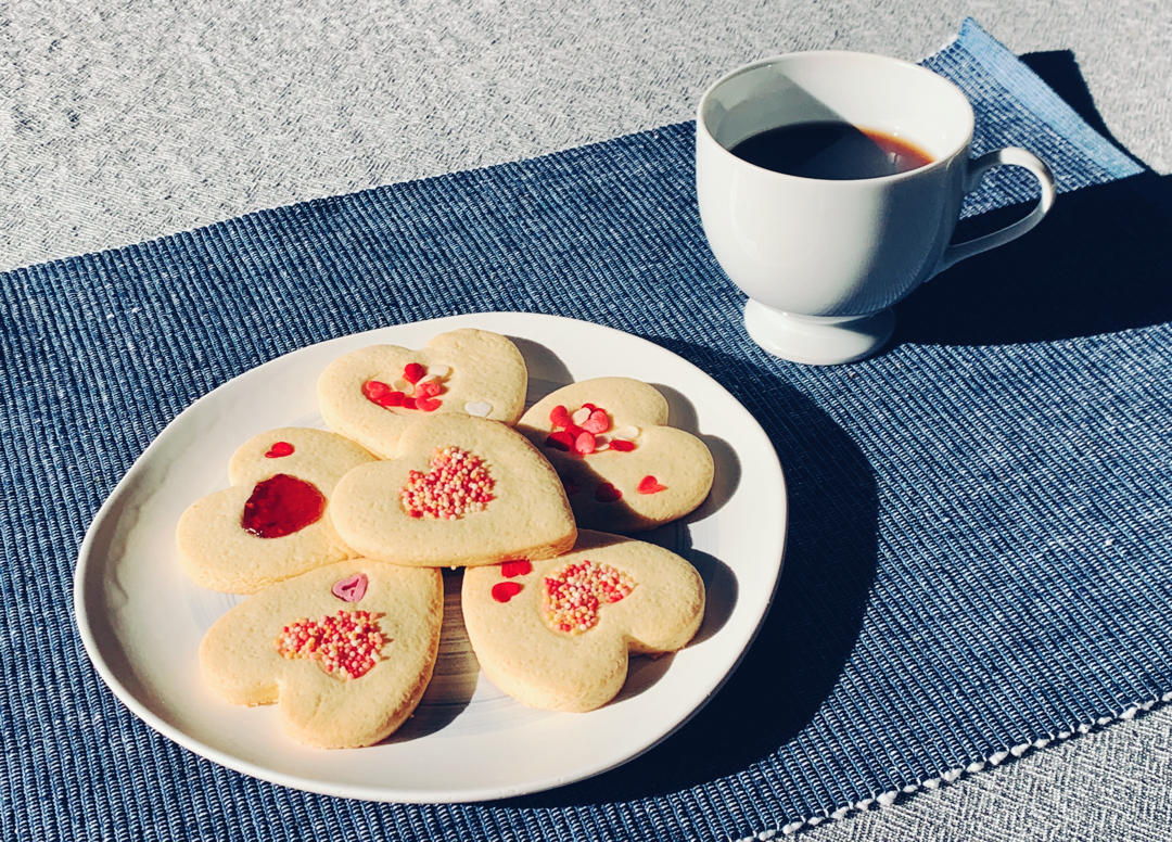 情人节免模具的爱心❤️饼干