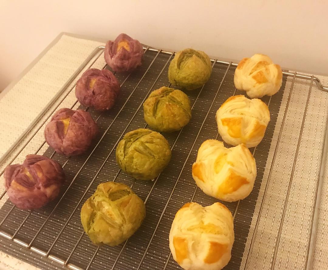 花开富贵之四种口味的椰蓉开口酥