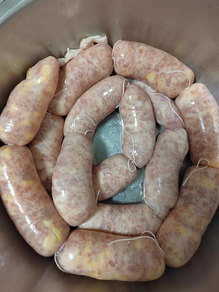 自制Q弹黑胡椒脆皮肠•玉米香肠，脆肠，反复亲试😝😝