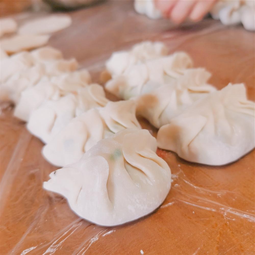 香菇木耳马蹄猪肉饺（附包饺子手绘图😂）