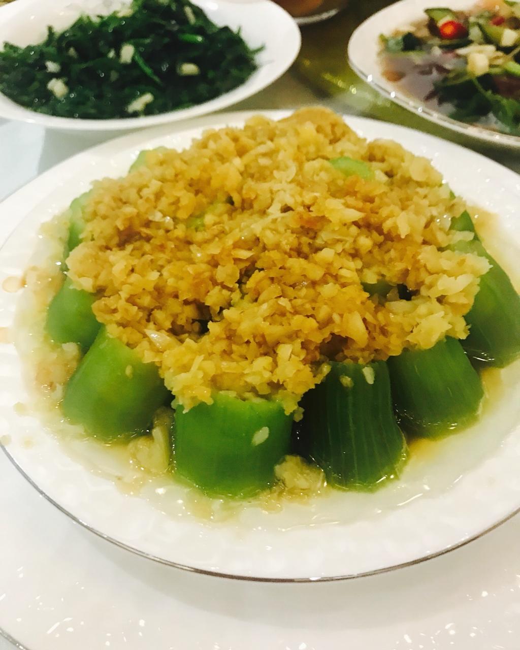 【蒜蓉木耳蒸丝瓜】超快手超简单节后清肠低脂清新