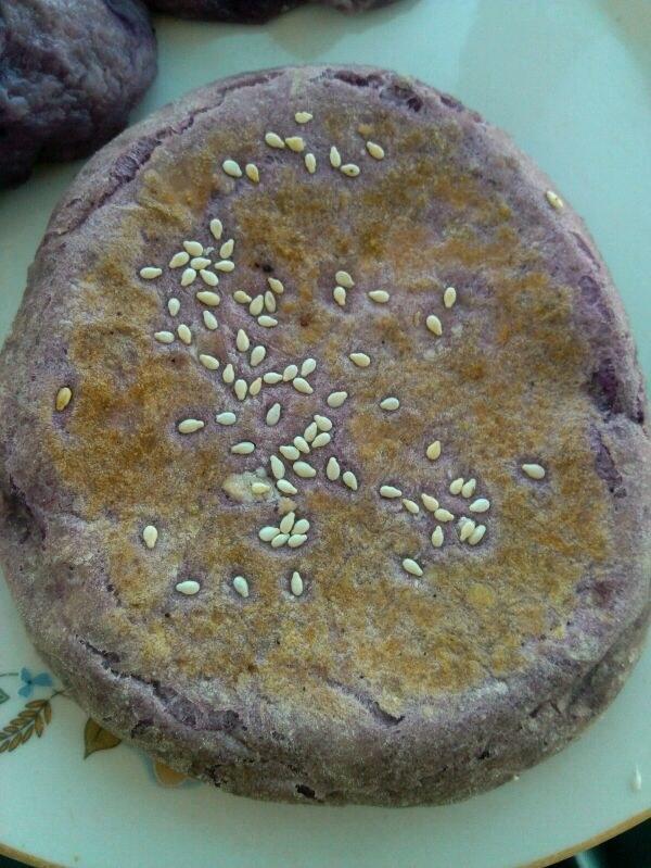 紫薯发面饼~的做法