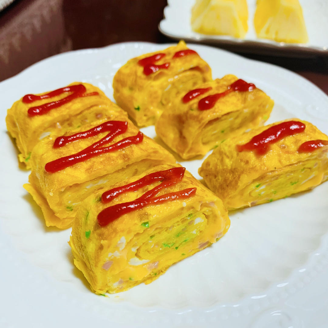 芝士火腿厚蛋烧
