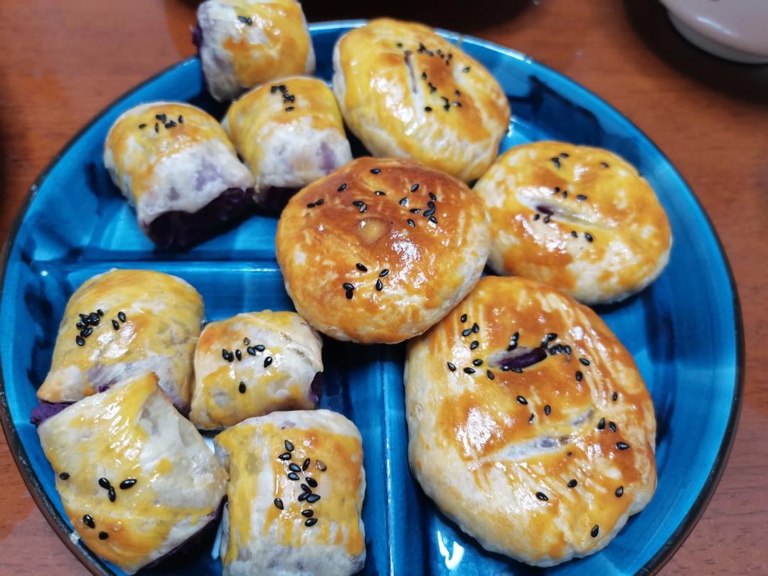 万能的手抓饼系列～紫薯酥