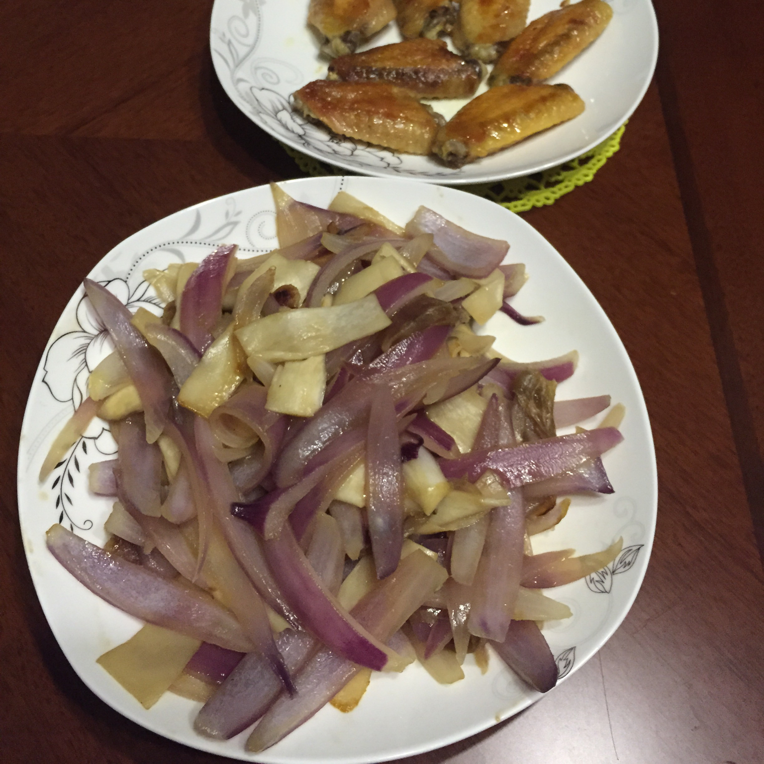 洋葱遇到杏鲍菇