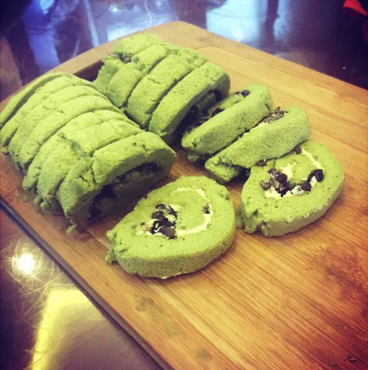 抹茶戚风蛋糕卷