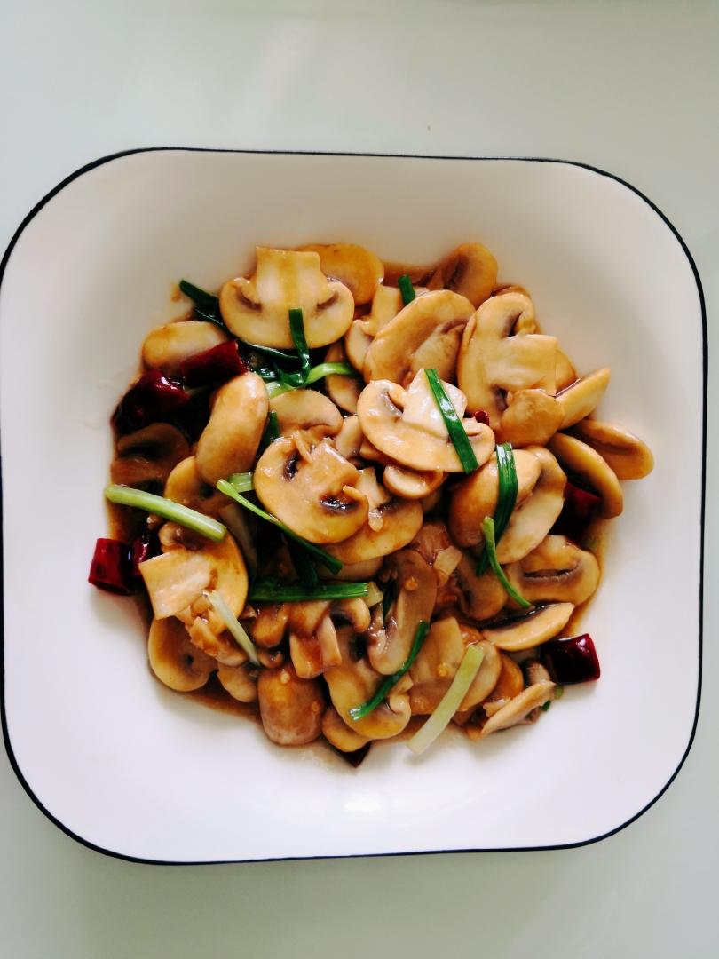 简单超好吃素炒口蘑