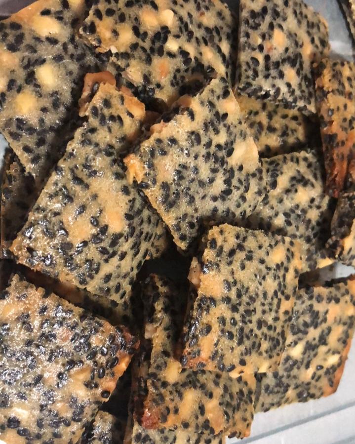 简单快手❗️免打发‼️香脆好吃🔥芝麻薄脆饼干