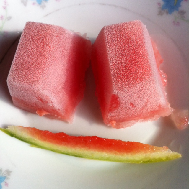 要大改变的丁做的纯手工制作西瓜冰棒