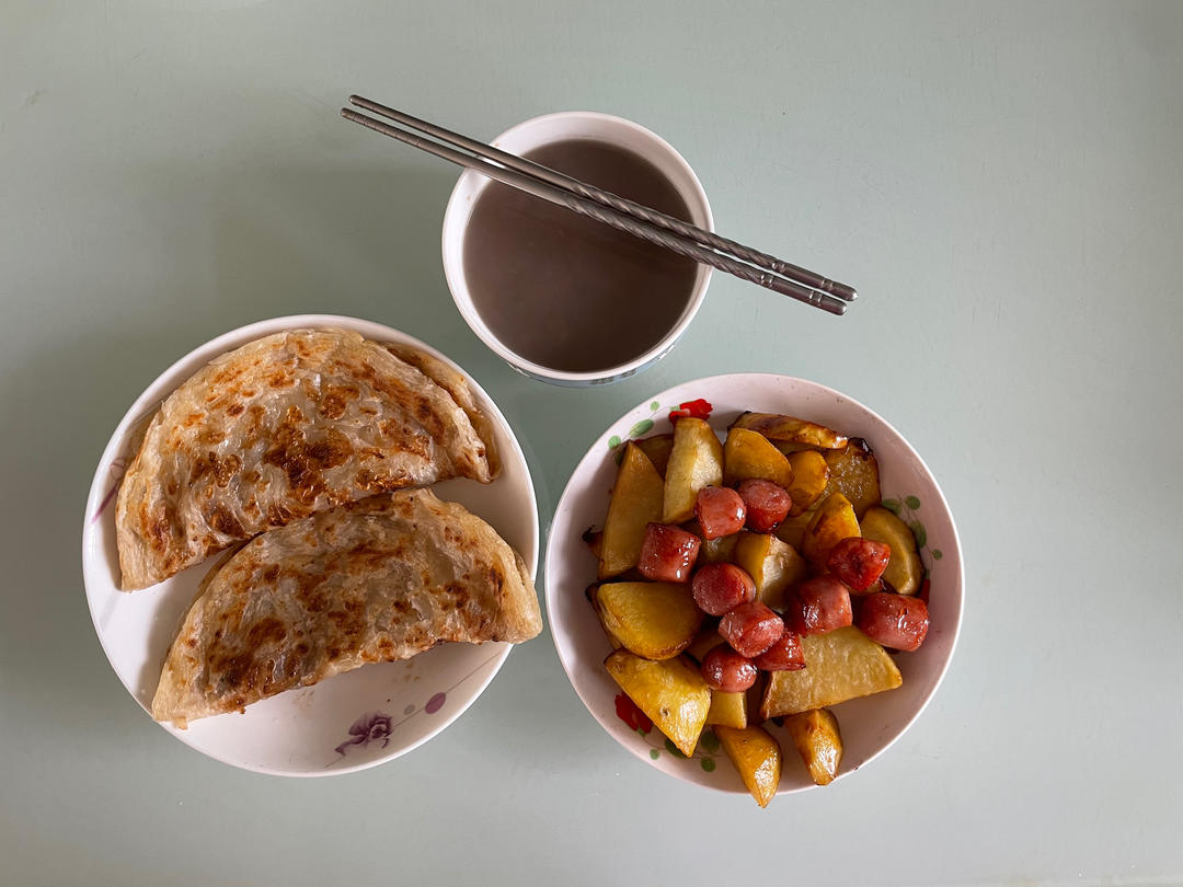 空气炸锅土豆🥔火腿肠