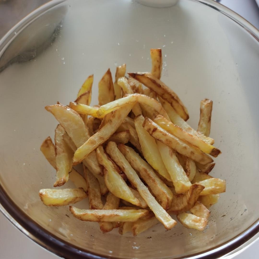 0失败！超简单！很省油！空气炸锅版薯条，现做现吃哦