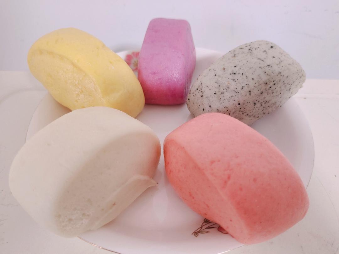 彩色馒头这样做‼️不变色‼️天然材料超安心