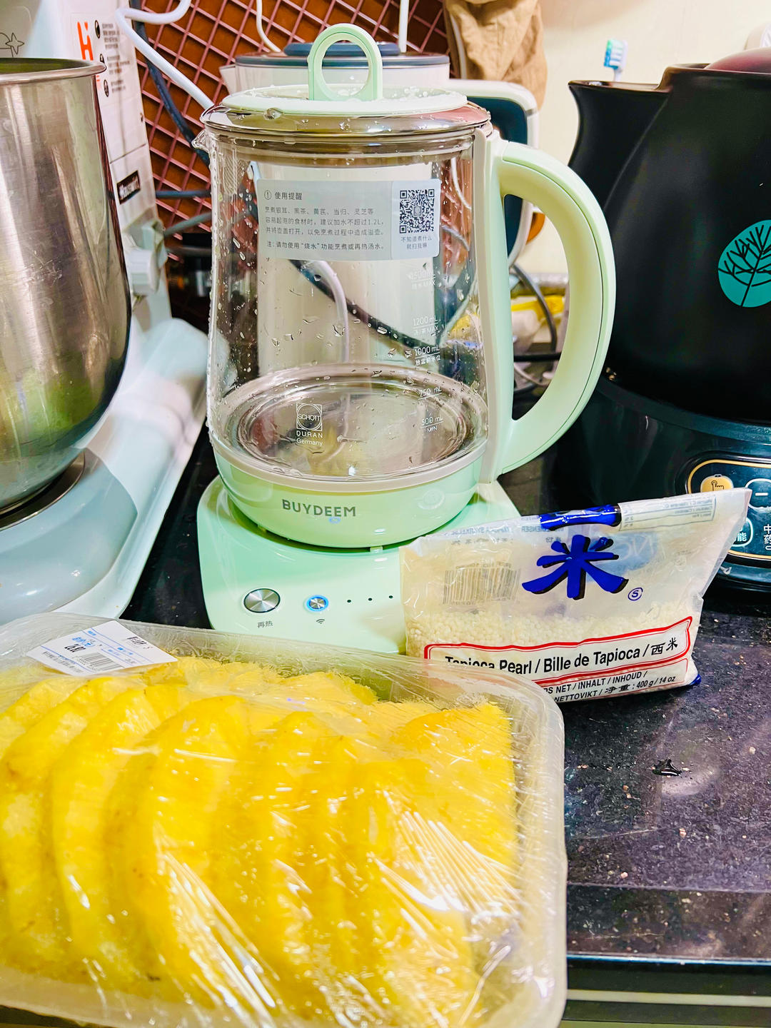 菠萝西米露【4月北鼎养生壶食谱】