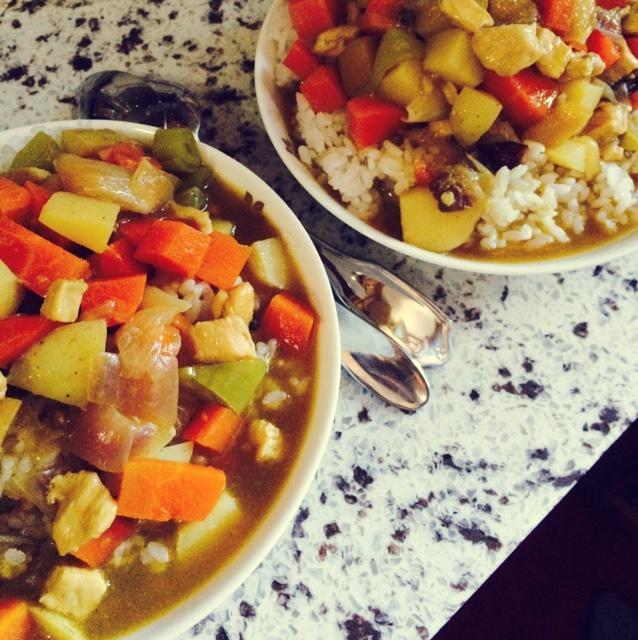 咖喱饭---疯狂暴力大胃王版简易咖喱饭的做法