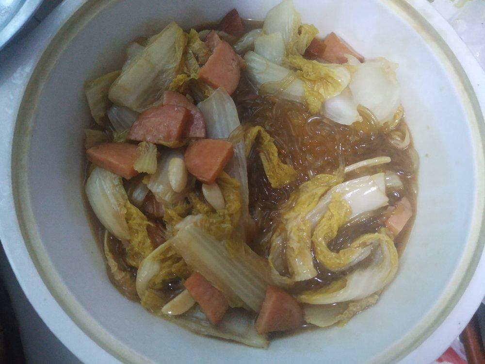 娃娃菜粉丝煲，低卡又鲜美