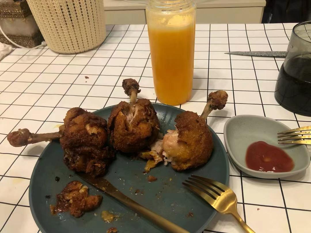 不用炸鸡粉也可以炸出酥脆炸鸡腿