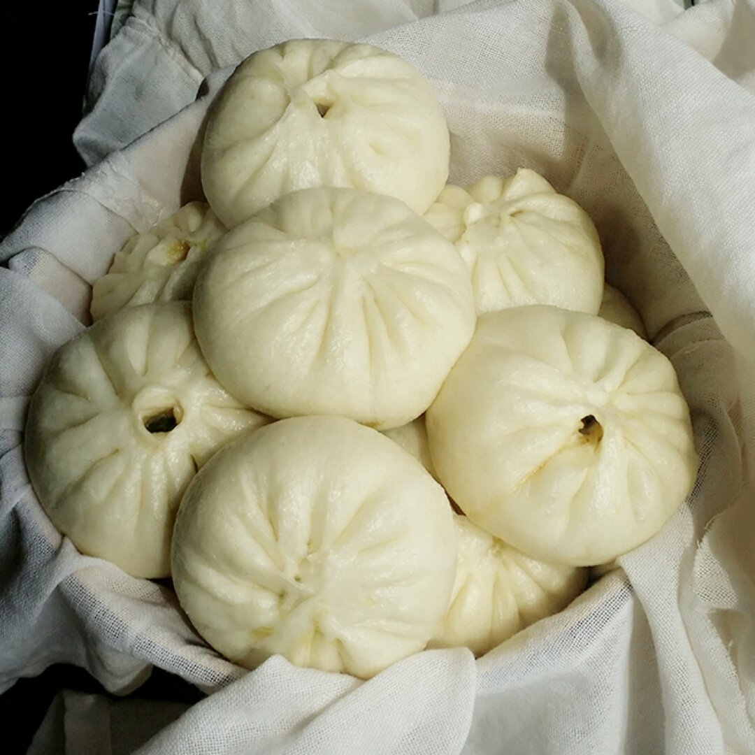 直接发酵法的白胖包子