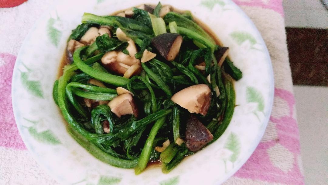 蚝油香菇油麦菜