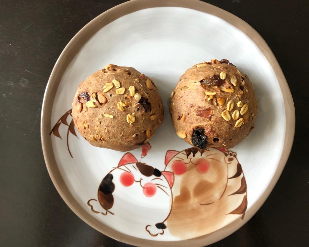 什锦坚果谷物早餐包（Muesli rolls）丨健康·烘焙