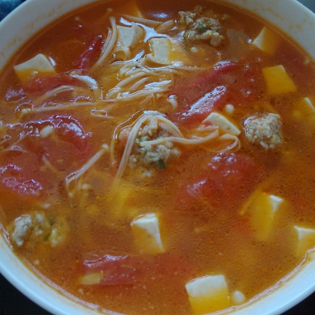 开胃营养汤-番茄豆腐汤