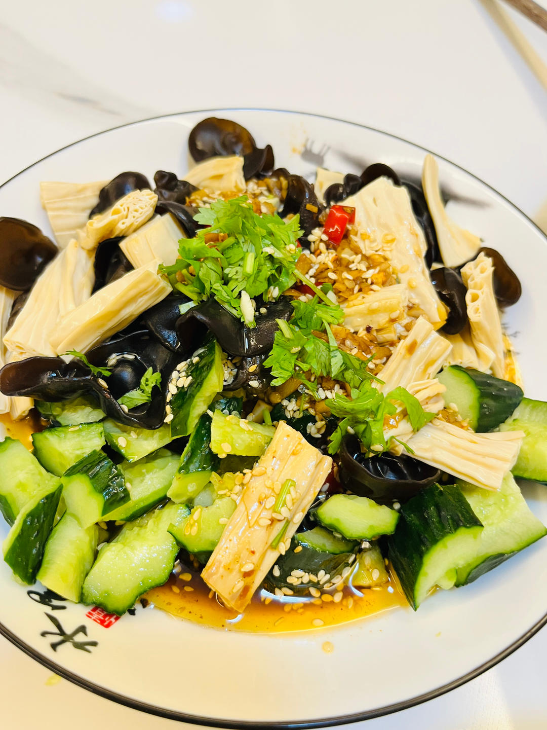 巨好吃的开胃凉拌黄瓜腐竹，零失败