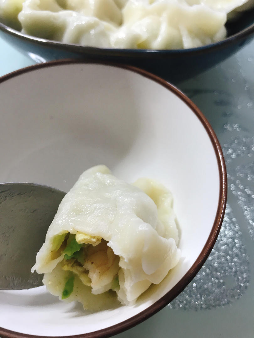 黄瓜虾仁鸡蛋饺子