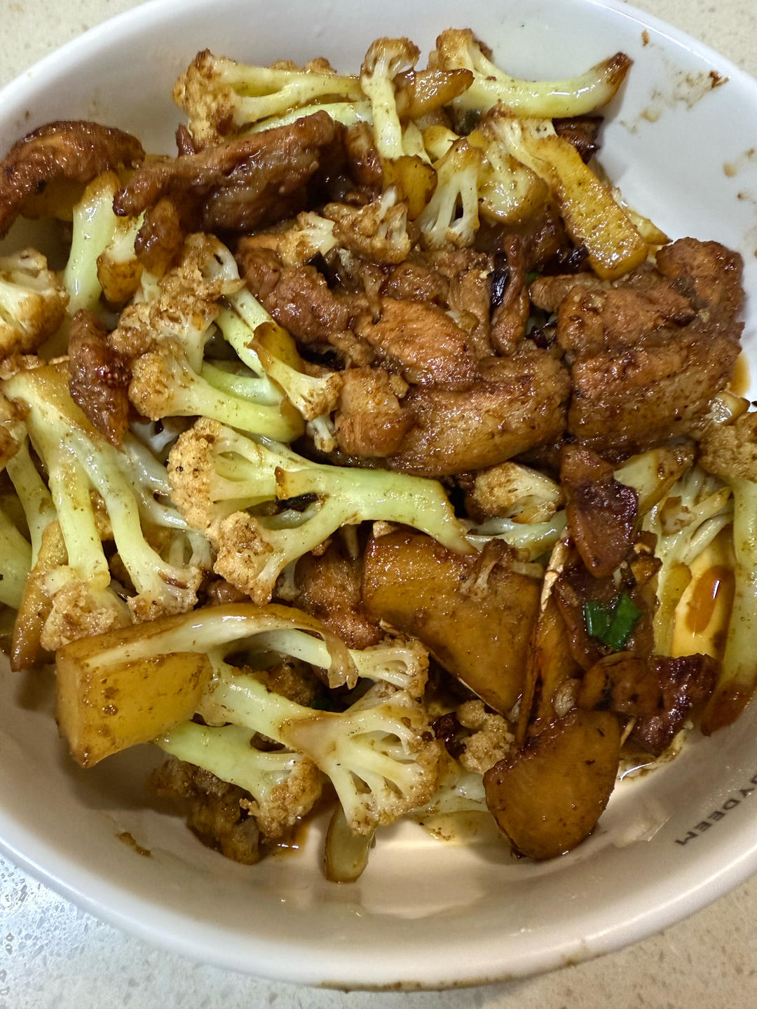 干煸菜花（花菜炒肉）