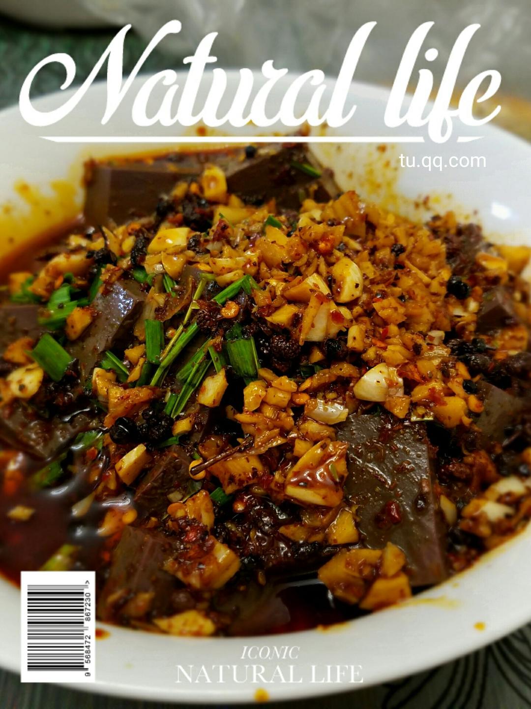 风味小食【辣子蒜羊血】