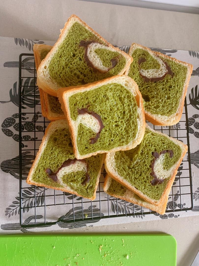 抹茶蜜豆吐司