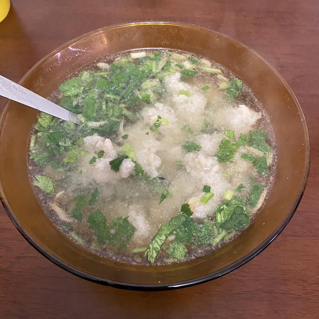 温州瘦肉丸，自制无添加剂快手做的猪肉羹