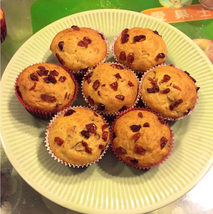 少女心的香蕉蔓越莓玛芬