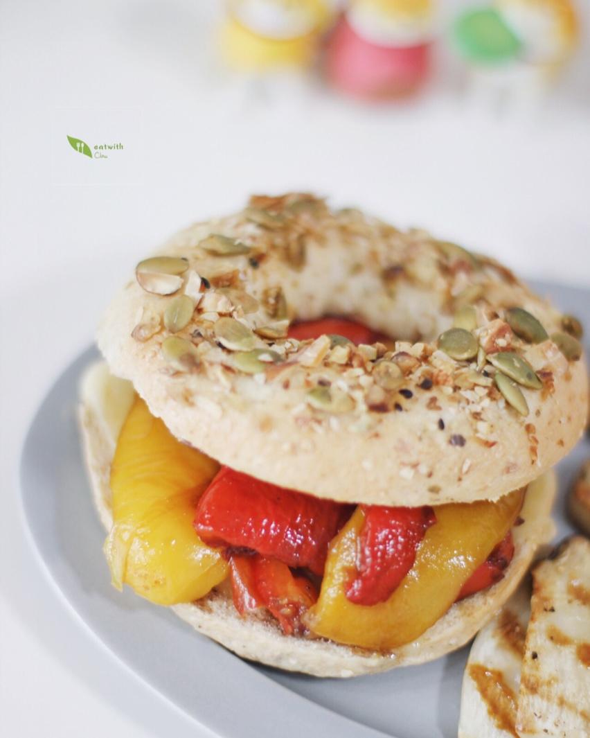 无油低糖的健康主食面包：芝麻贝果