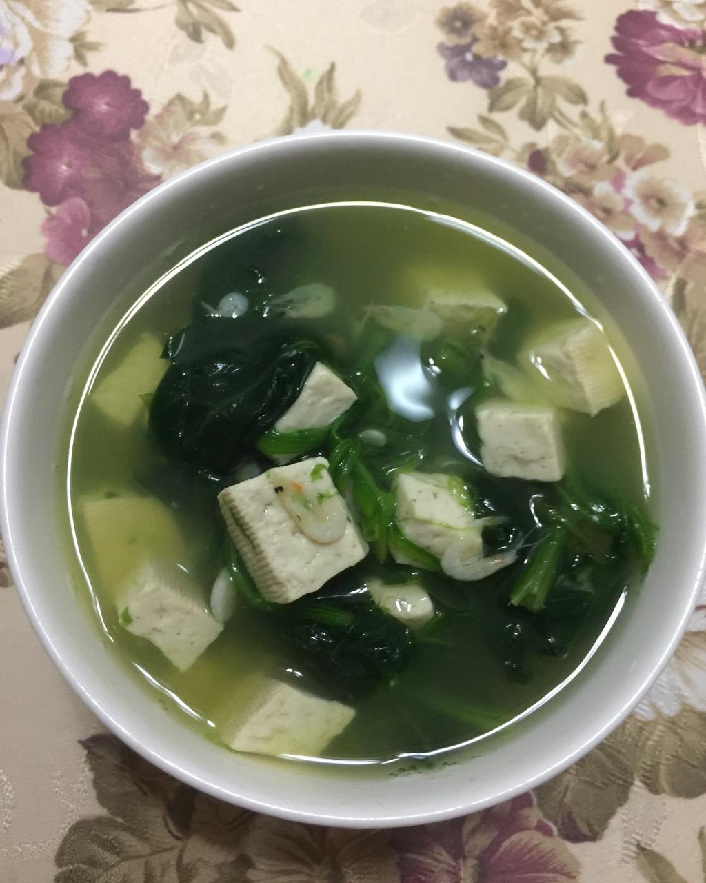 简单菠菜豆腐汤