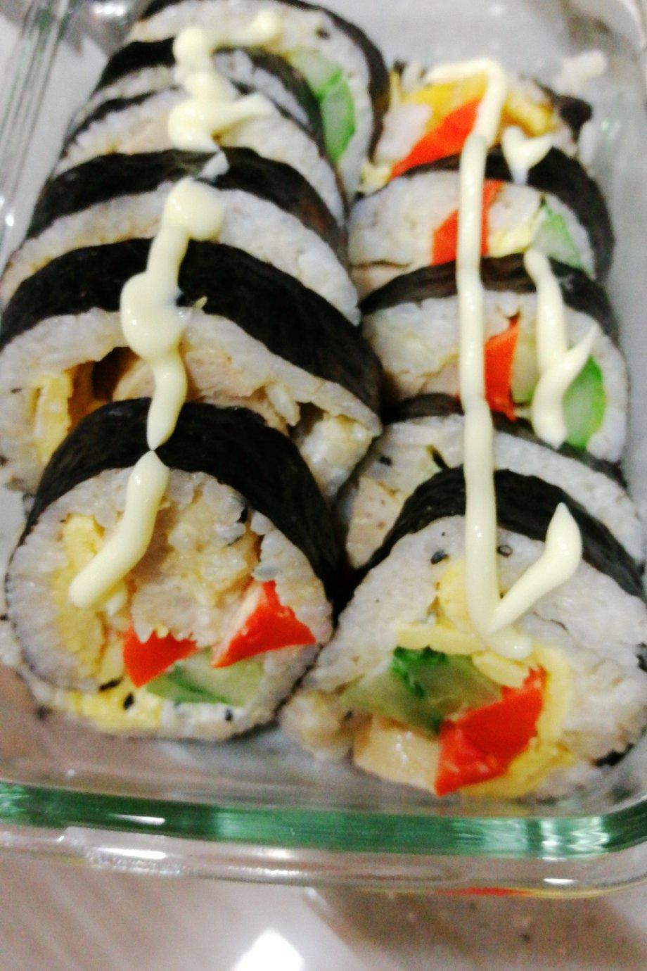 十分钟快手早午餐-紫菜包饭&寿司卷，简单易学哦！