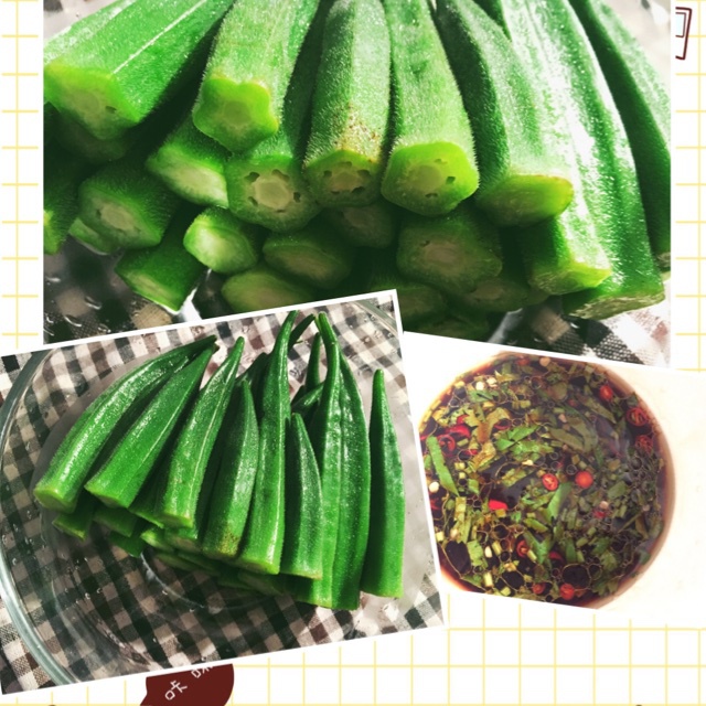 白灼秋葵