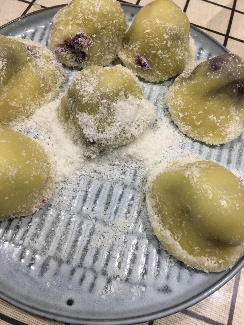 椰香南瓜紫薯糯米糍