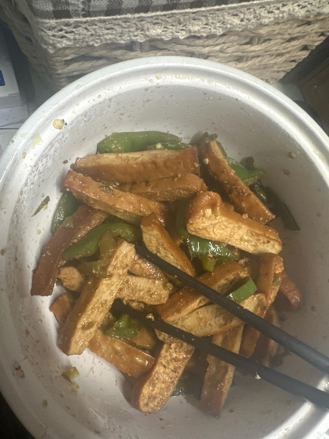 青椒炒香干