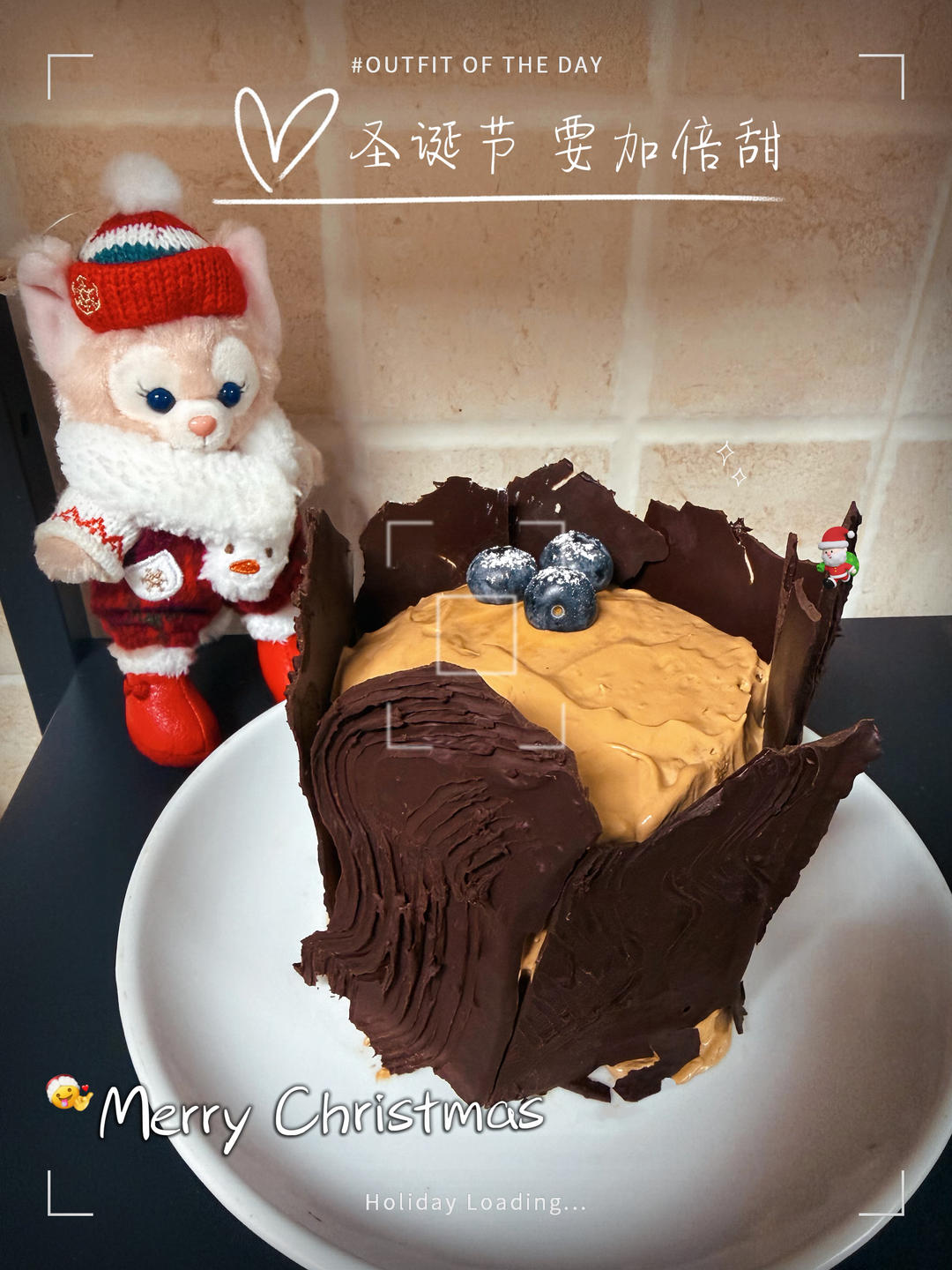 【圣诞树桩蛋糕】