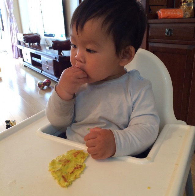 婴儿辅食-西葫芦蛋黄米粉饼