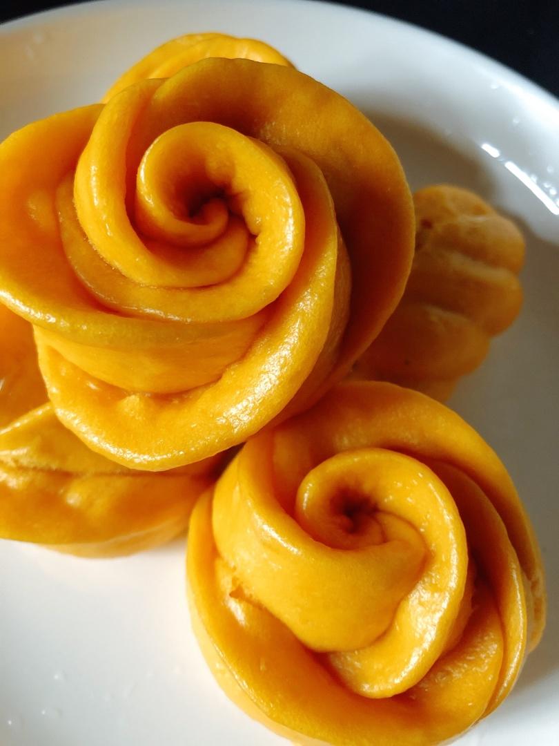 南瓜玫瑰花馒头