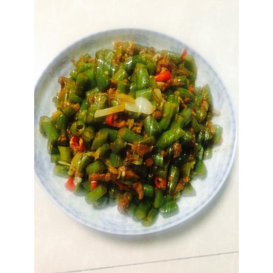 肉沫豆角下饭菜