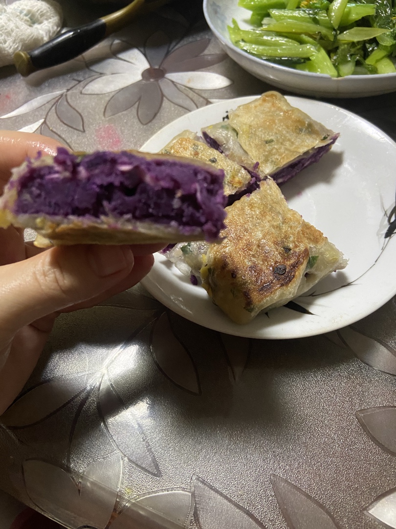 奶香芝士紫薯饼